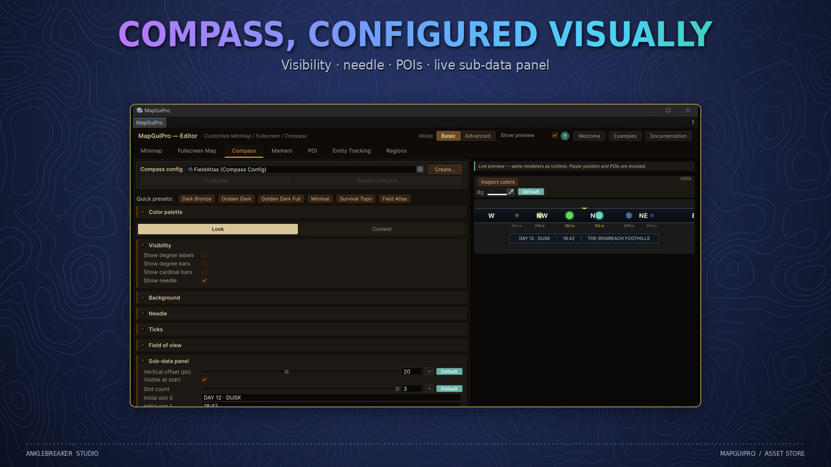 Map GUI Pro - Minimap, Map & Compass