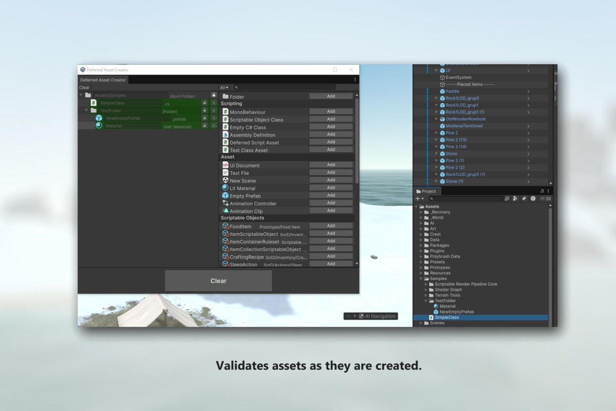 Deferred Asset Creator