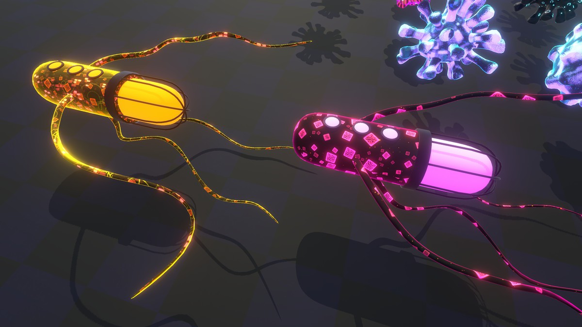 Neon Cyber Viruses