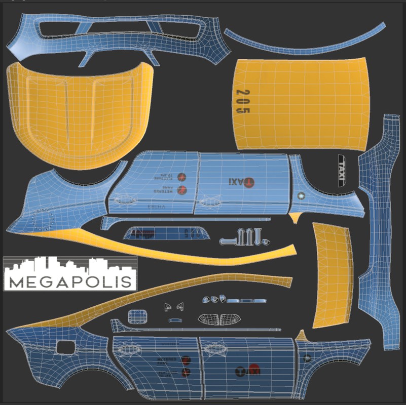 Generic taxi sedan