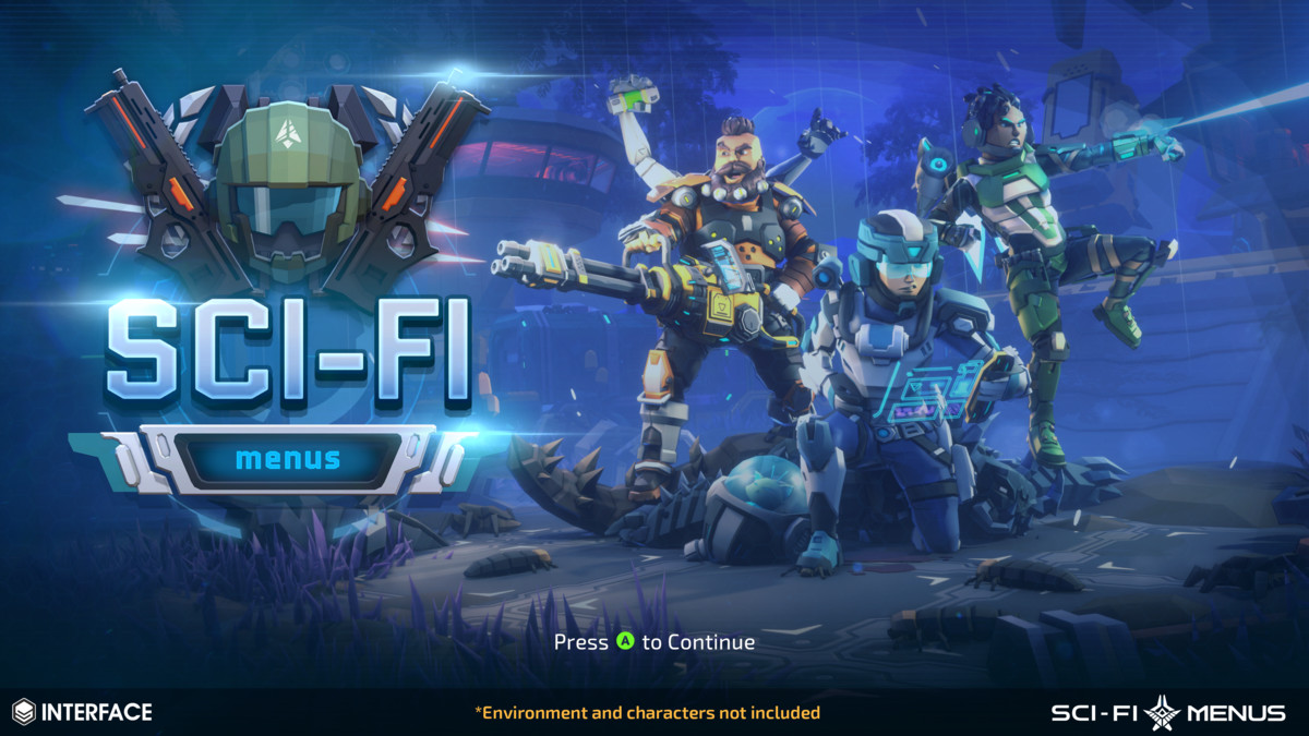 Sci-Fi Menus - Synty INTERFACE - GUI