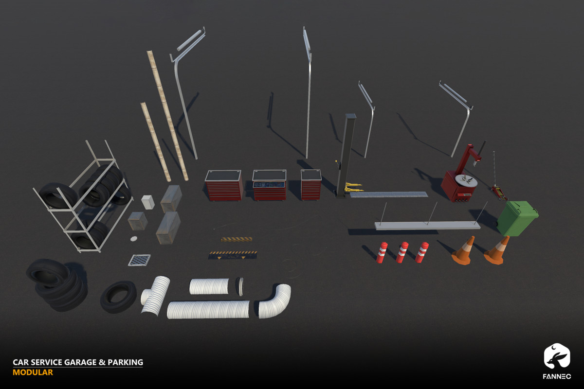 Modular - Car Service Garage & Parking (Interior & Exterior)