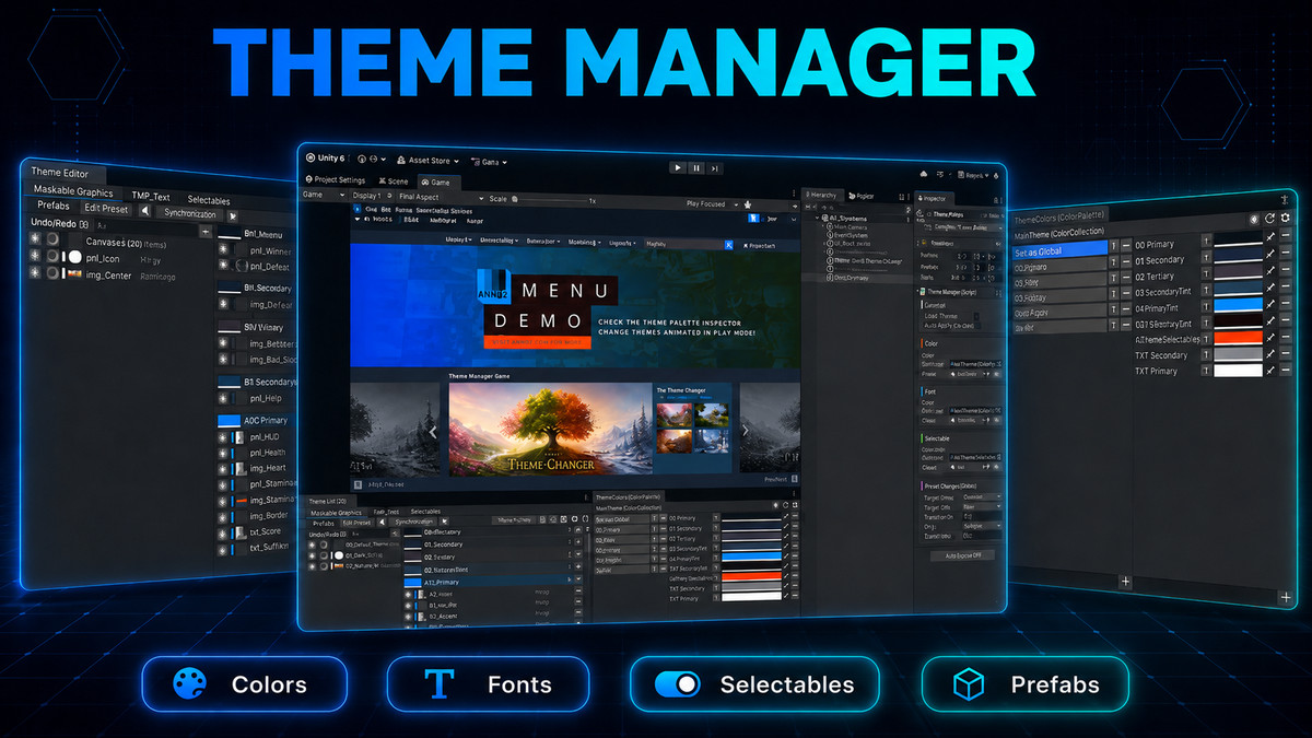 ANDZ ★ THEME MANAGER [Graphics/Fonts/Selectables/Prefabs]