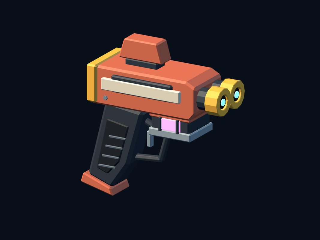 FrostRay - Low Poly Sci-Fi Weapons