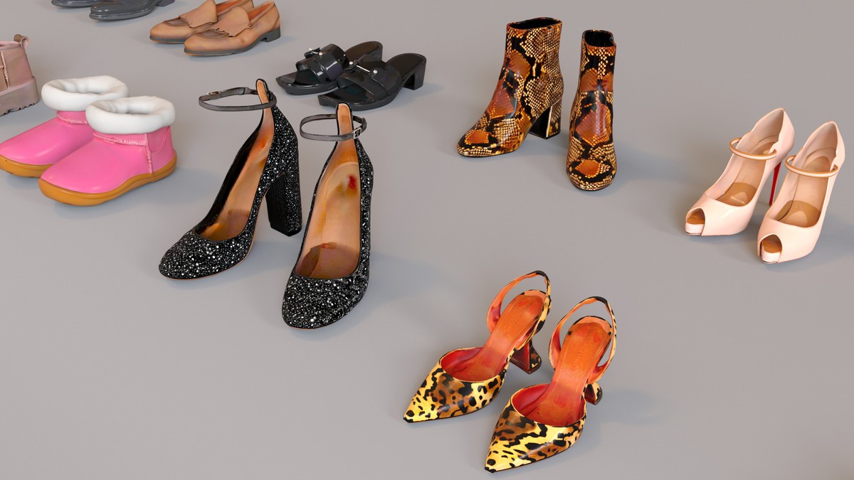 Ultimate Shoe Pack (72 Footwear Low-poly 3D models)