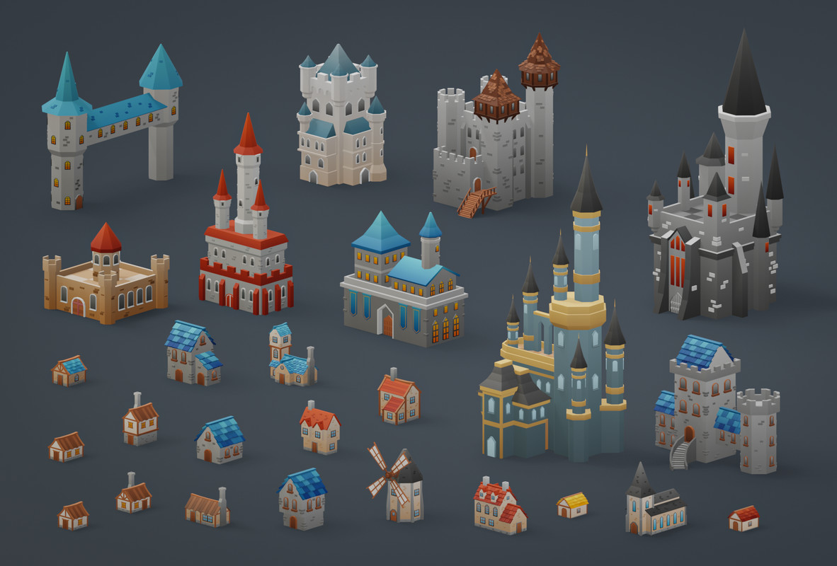 Low Poly Medieval Locations Pack