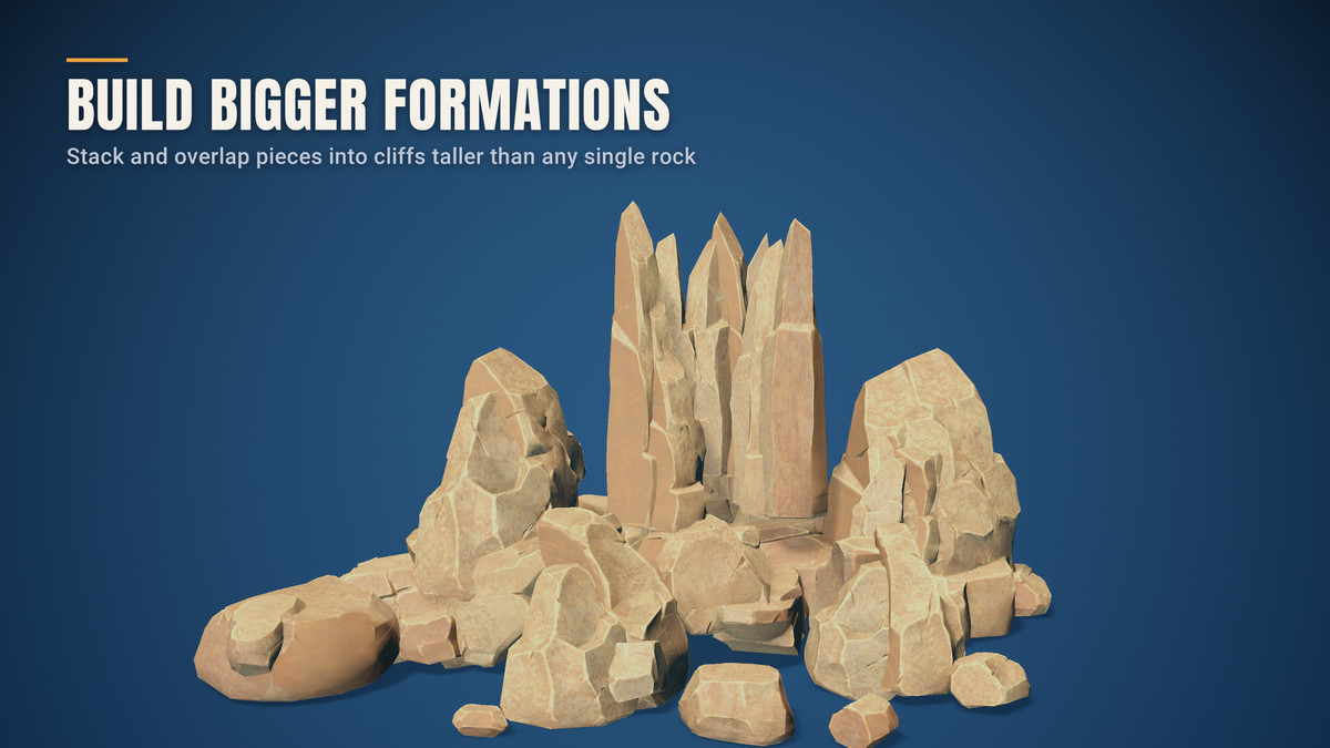 Stylized Environment Rocks - AAA quality