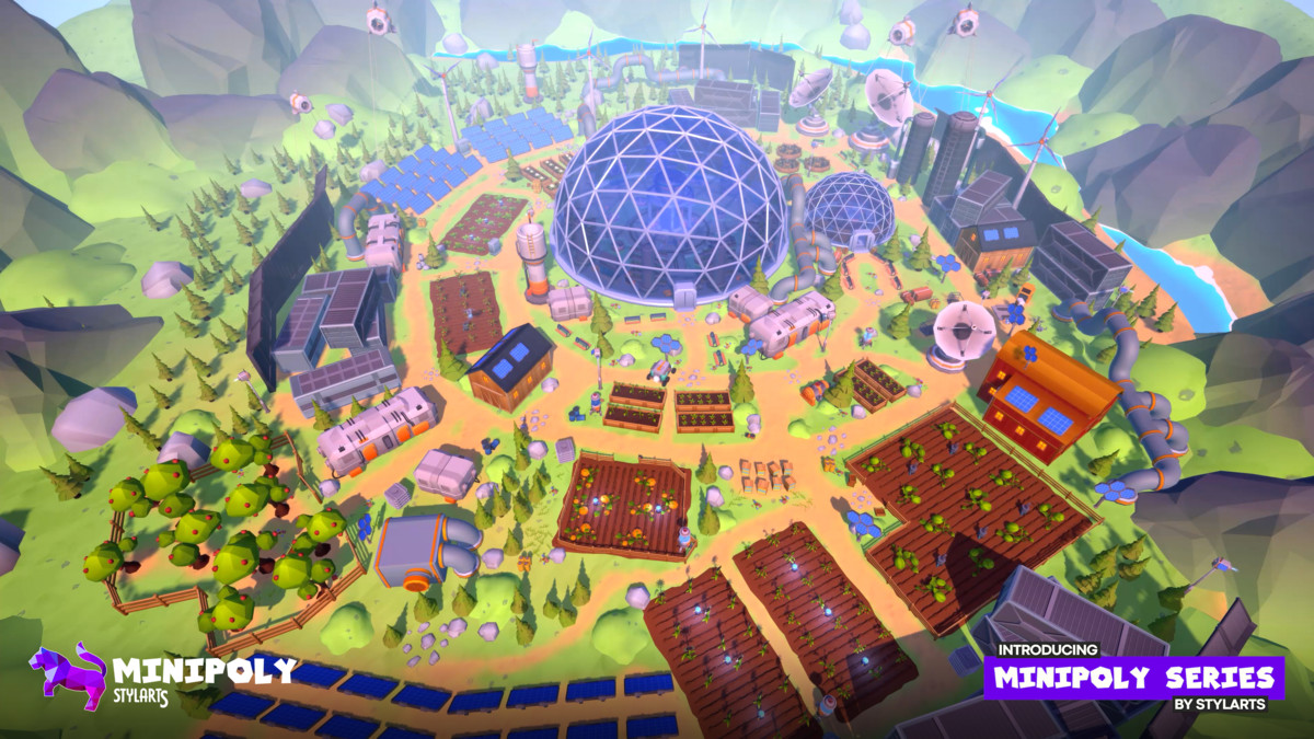 Minipoly Series - Eco-Future Farm Village ( Stylized Lowpoly Environment )