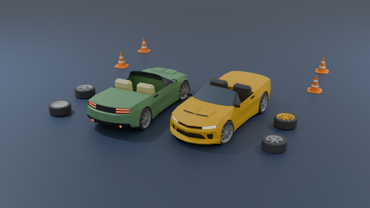 Mobile Optimize-Low Poly Cars