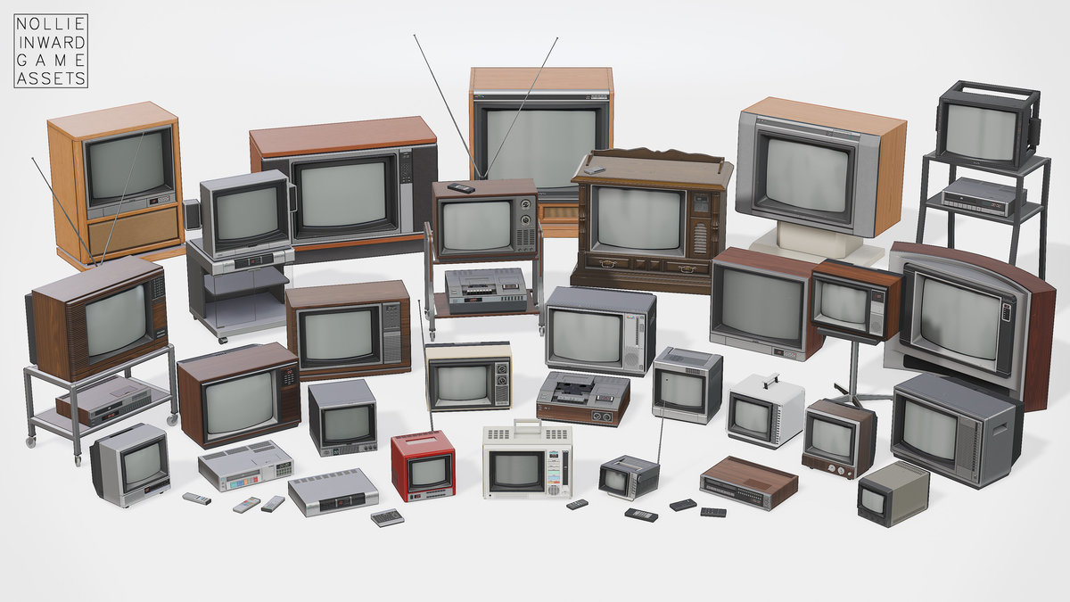 80s TVs Mega Pack - Vintage TV and VCR Collection