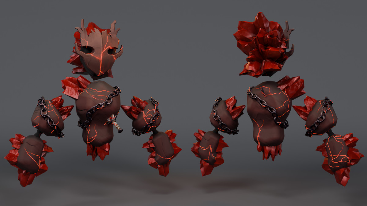 Stylized Elemental Golems - Enemies Pack