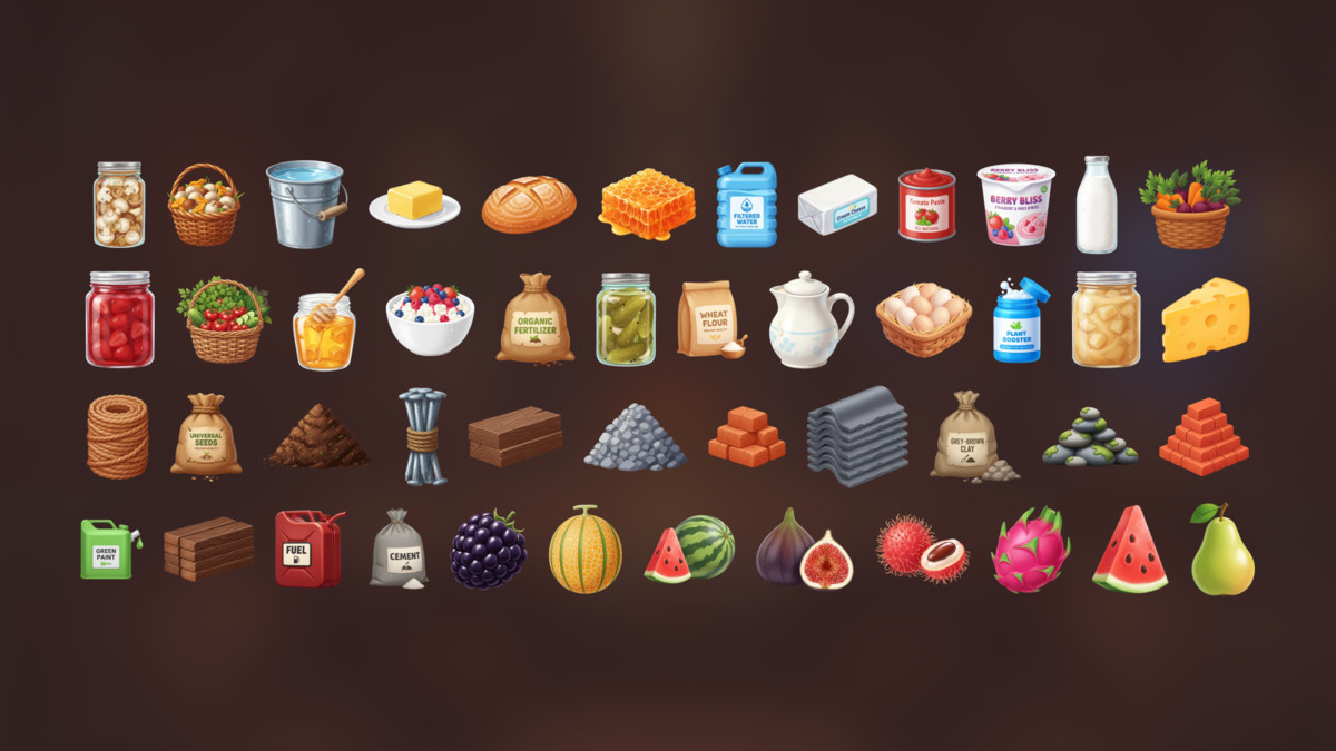 Farm Life Game Asset Pack with Crops Tools Buildings Characters and UI Items