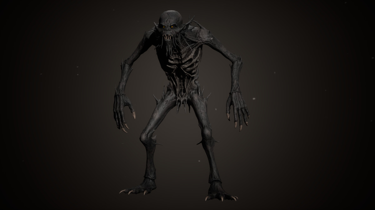 Skinny Ghoul - Dark Humanoid Creature