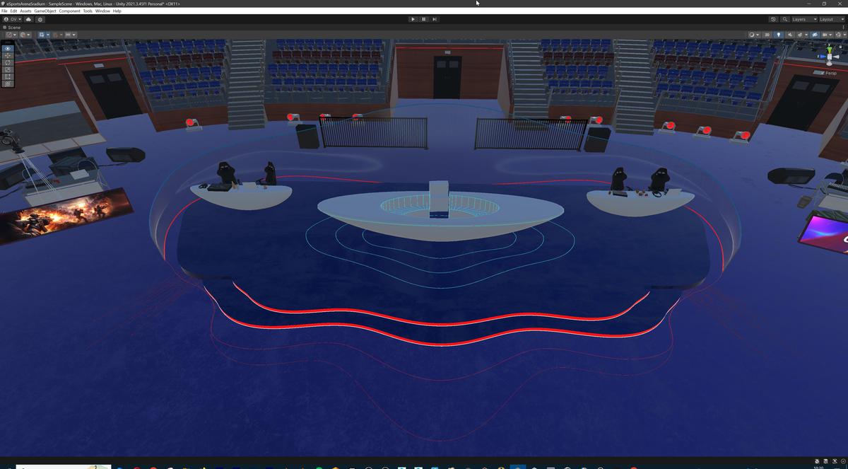 Futuristic Esports Arena Stadium – Tournament Stage 3d Environment Level