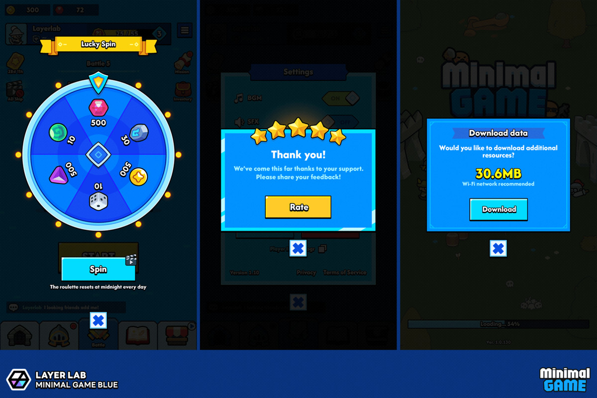 GUI Pro - Minimal Game Blue