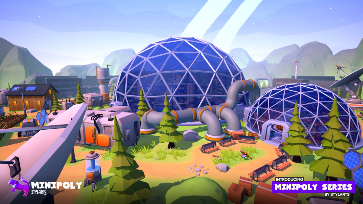Minipoly Series - Eco-Future Farm Village ( Stylized Lowpoly Environment )