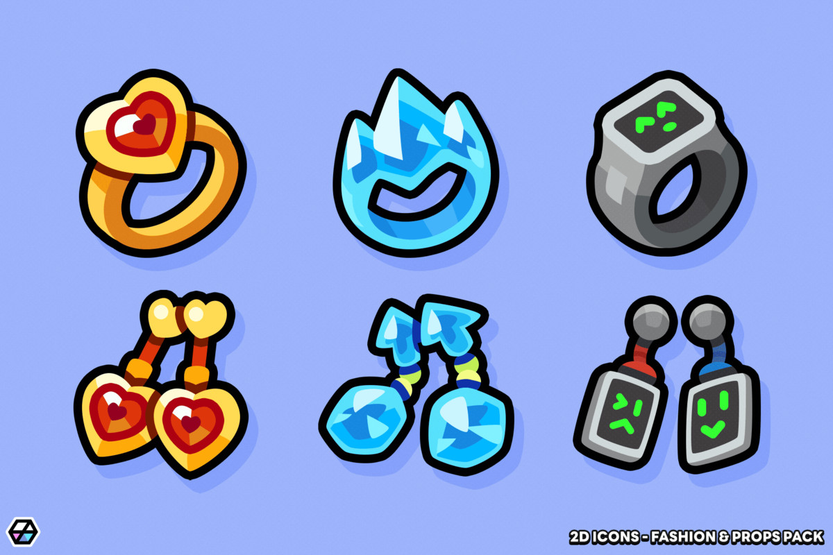 2D Icons - Fashion & Props Pack