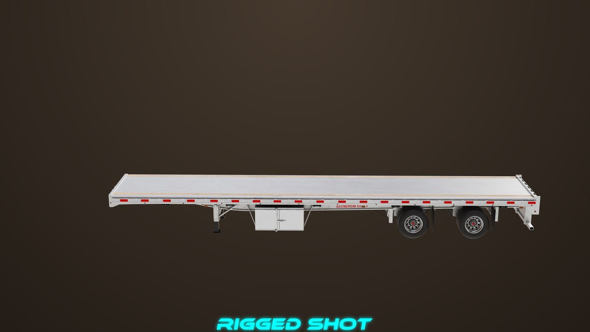 Flat Bed Trailer 05 Heavy Truck URP HDRP Textures