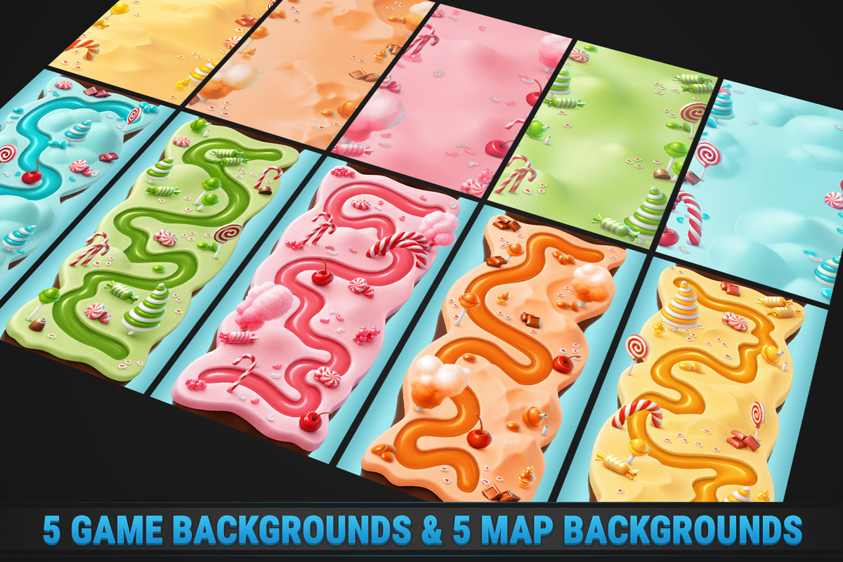 MK Match-3 Kit • Candy Sweet Game Template