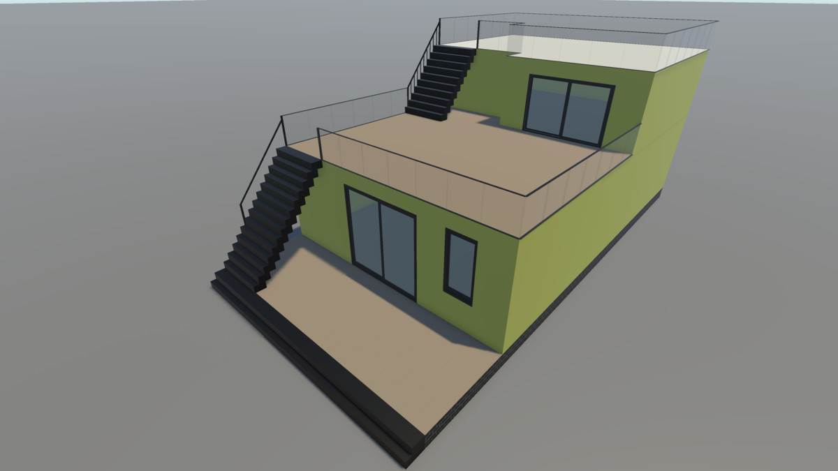 Modern Multi-Level Shop & Office Building