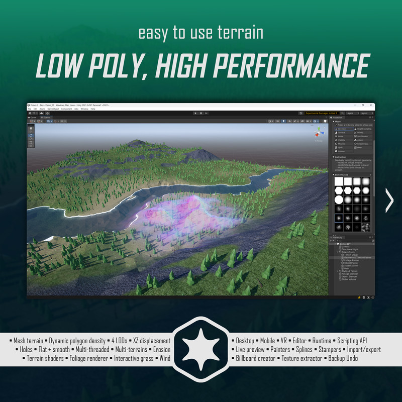 Polaris Summit - Low Poly Terrain Tool