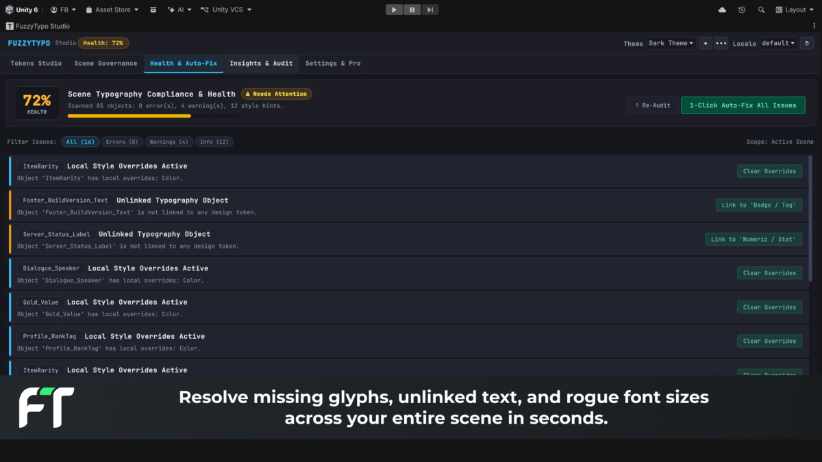 FuzzyTypo: Central Typography & Text Style Manager for TextMeshPro