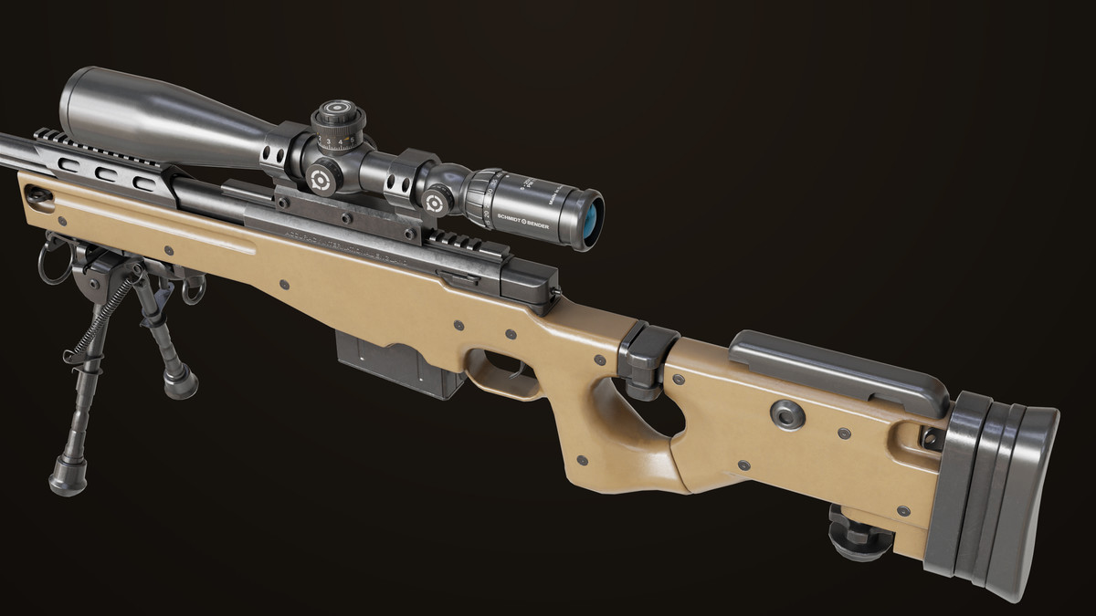 Sniper Rifle 03 Sandal URP HDRP Textures