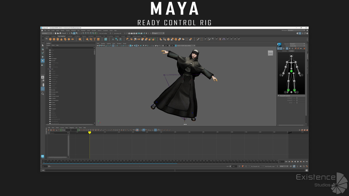 Nun Katharine - Stylized Gothic Character - #76