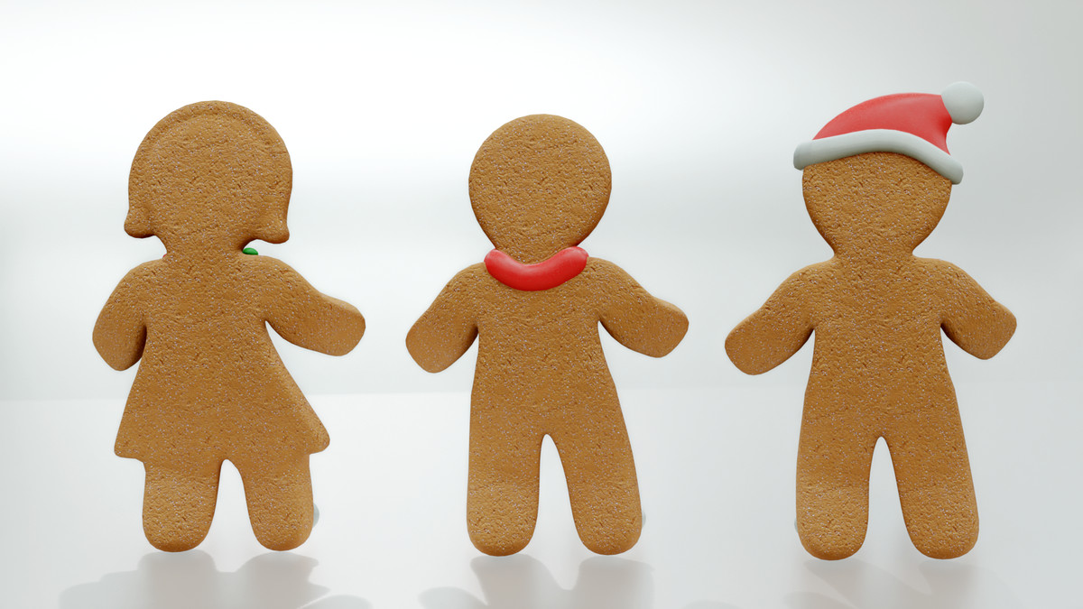 Gingerbread men rigged characters pack