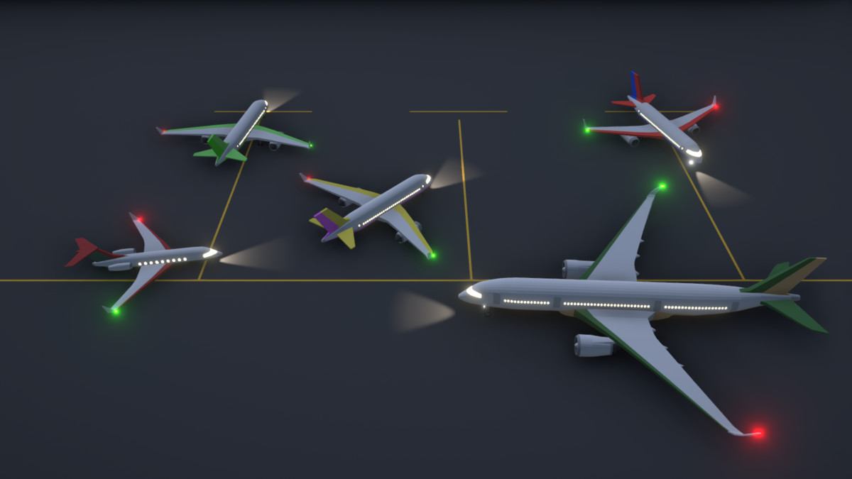 Low Poly Aircraft Trio