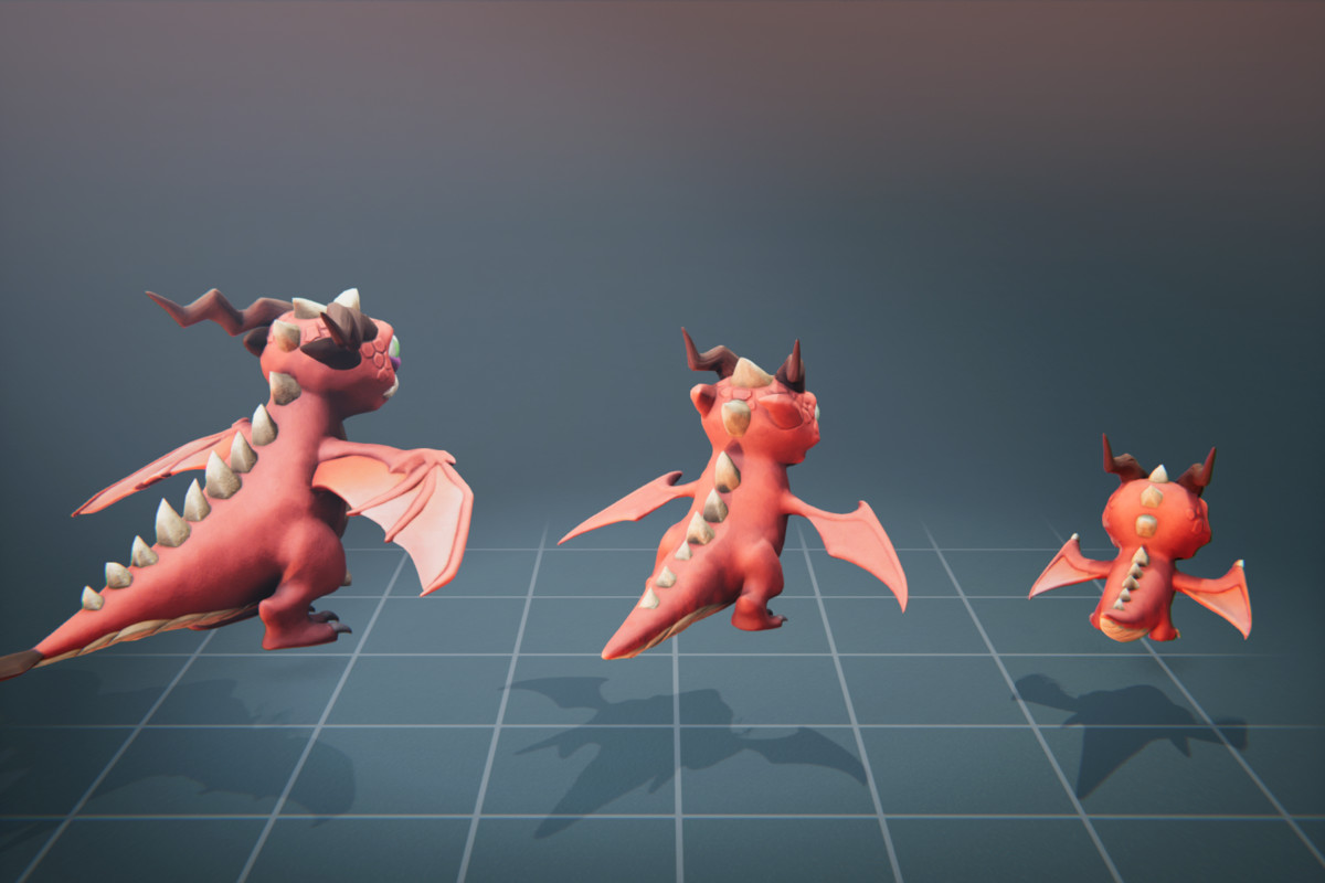 Cute Dragon - 3 Characters + Animations
