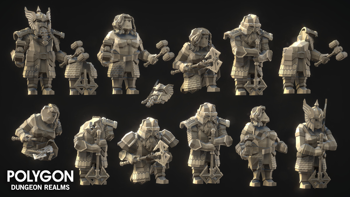 Value Bundle – POLYGON Dungeon Realms and Dwarven Dungeon Map