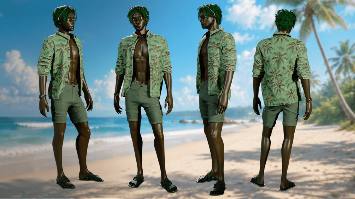 Casual Summer Guy – Modular Game Character
