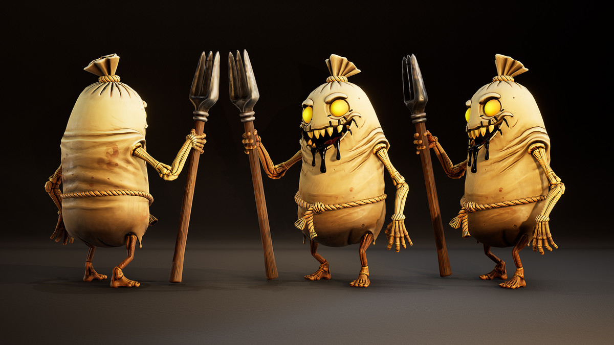 Stylized Horror Creature Pack – Grave Sackcloth (Game Ready, 3 Skins)