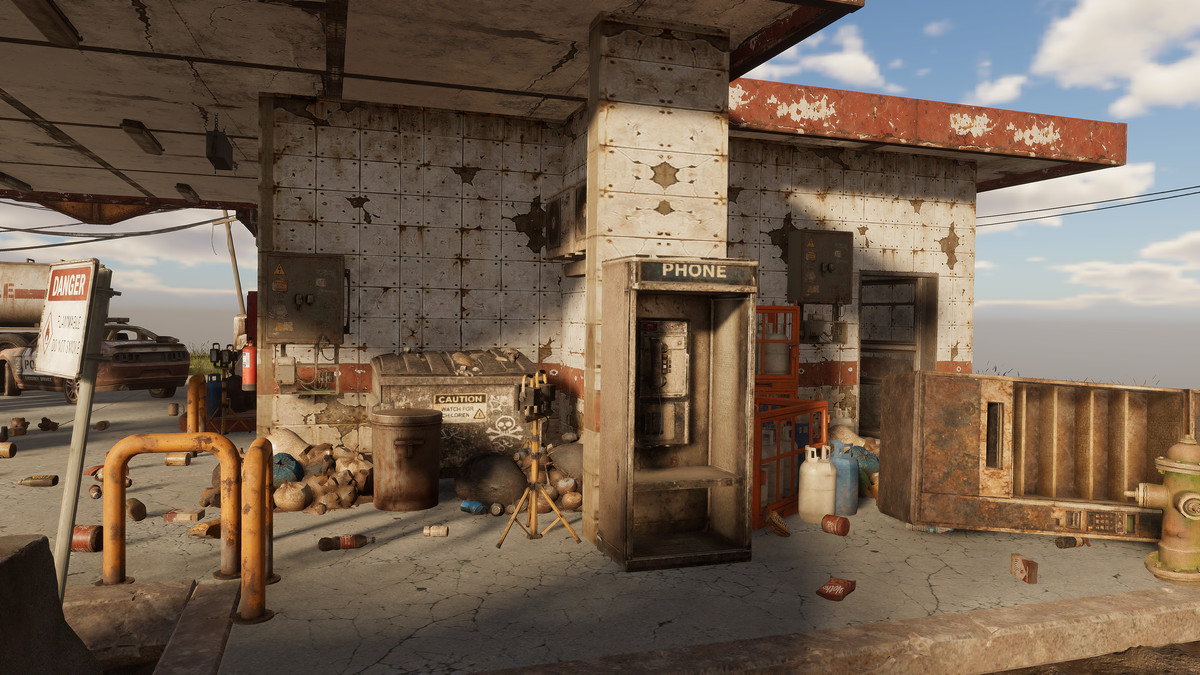 Abandoned Gas Station Environment Pack