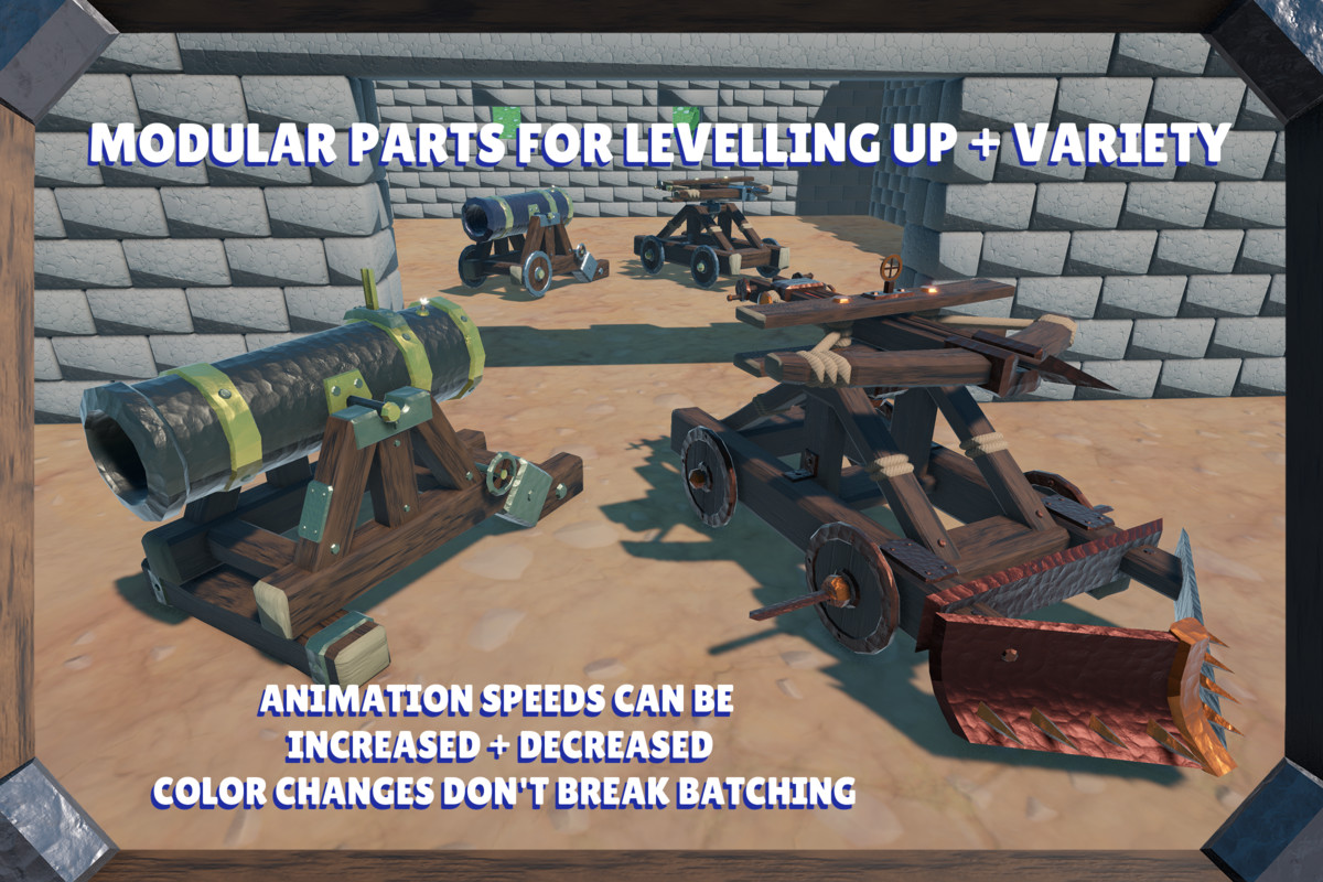 Stylized Functional Siege Weapons: Ready, Aim, Fire!