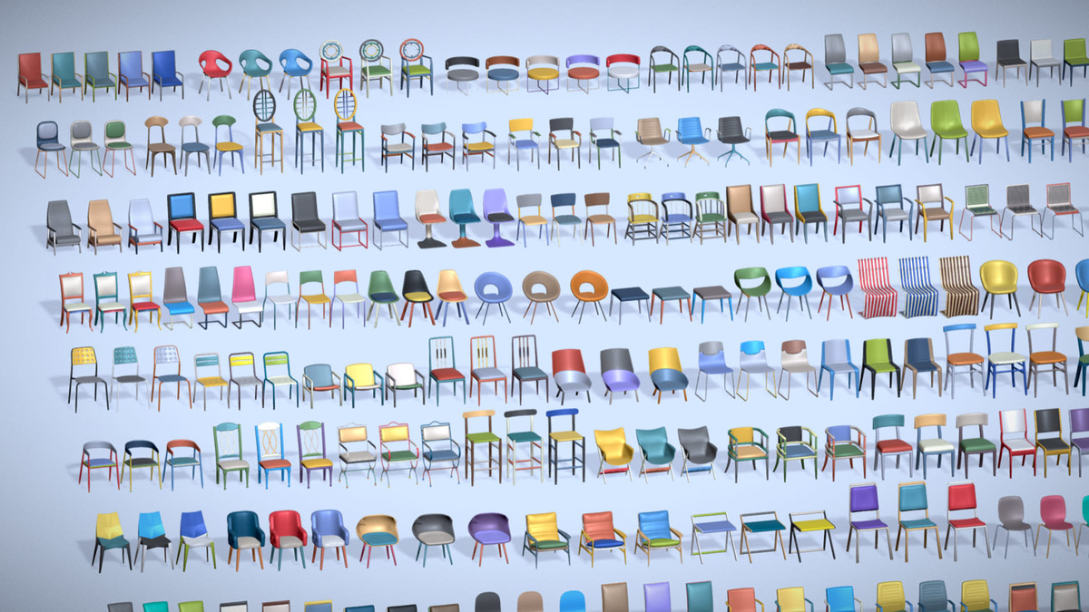 540 Chairs Pack 1 - Lowpoly Midpoly Furniture Collection for Games & Interiors