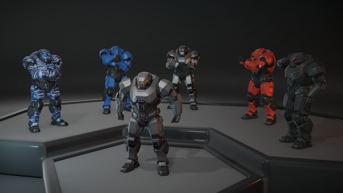 Sci-Fi Robot Character Pack | 4 Humanoid Units | Customizable