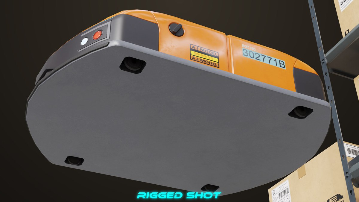 Warehouse Orange Robot Generic URP HDRP Textures