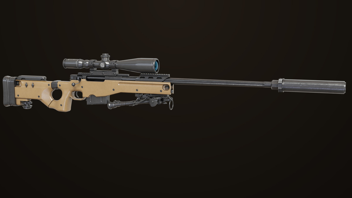 Sniper Rifle 03 Sandal URP HDRP Textures