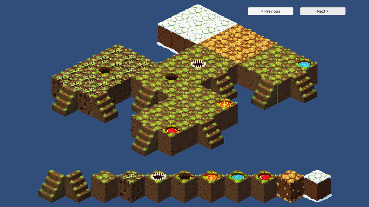 2D Isometric Modular Tileset – Grass & Lava