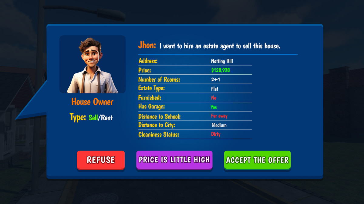 Modern Real Estate Tycoon UI Kit – Business Simulator Mobile Game GUI