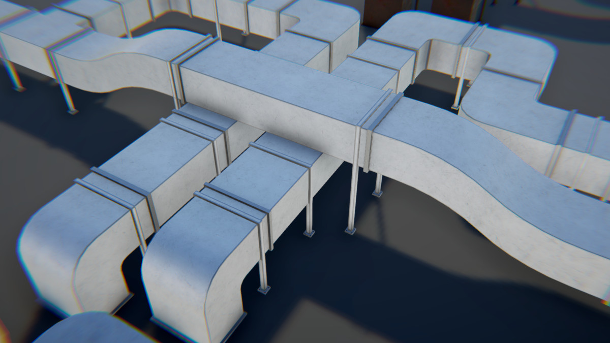 Modular Industrial Air Duct System