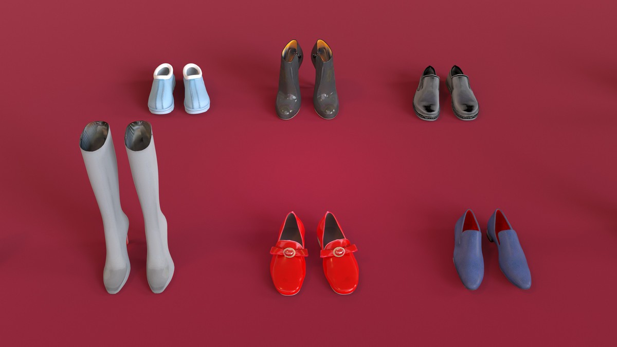 Ultimate Shoe Pack (72 Footwear Low-poly 3D models)