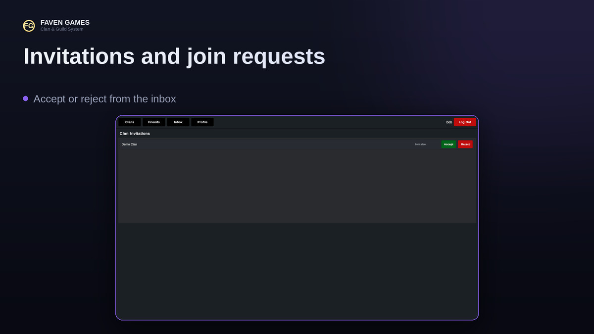 Clan & Guild System with Real-time Chat