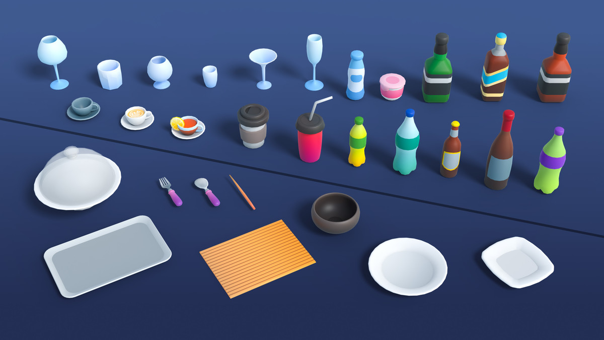 Food Mini - Low Poly 3D Models Pack