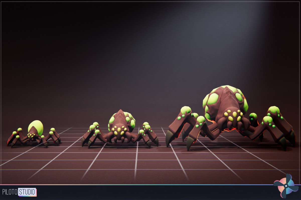 Spider Poison - 3 Characters + Animations