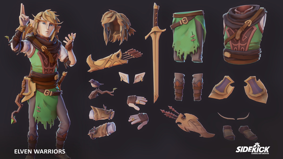 Elven Warriors – Sidekick Modular Characters by Synty