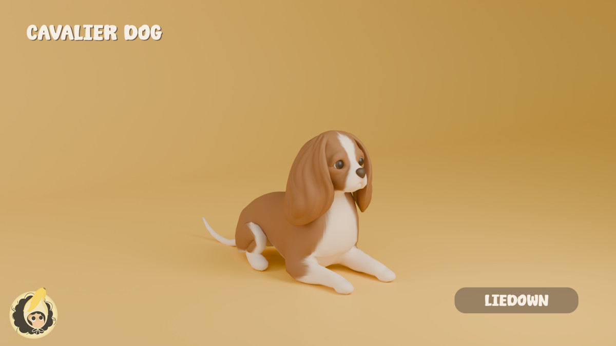 Animated Cavalier Dog