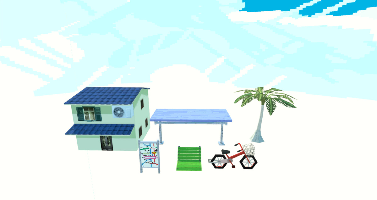 Low Poly Pixel World: Road to Kamakura